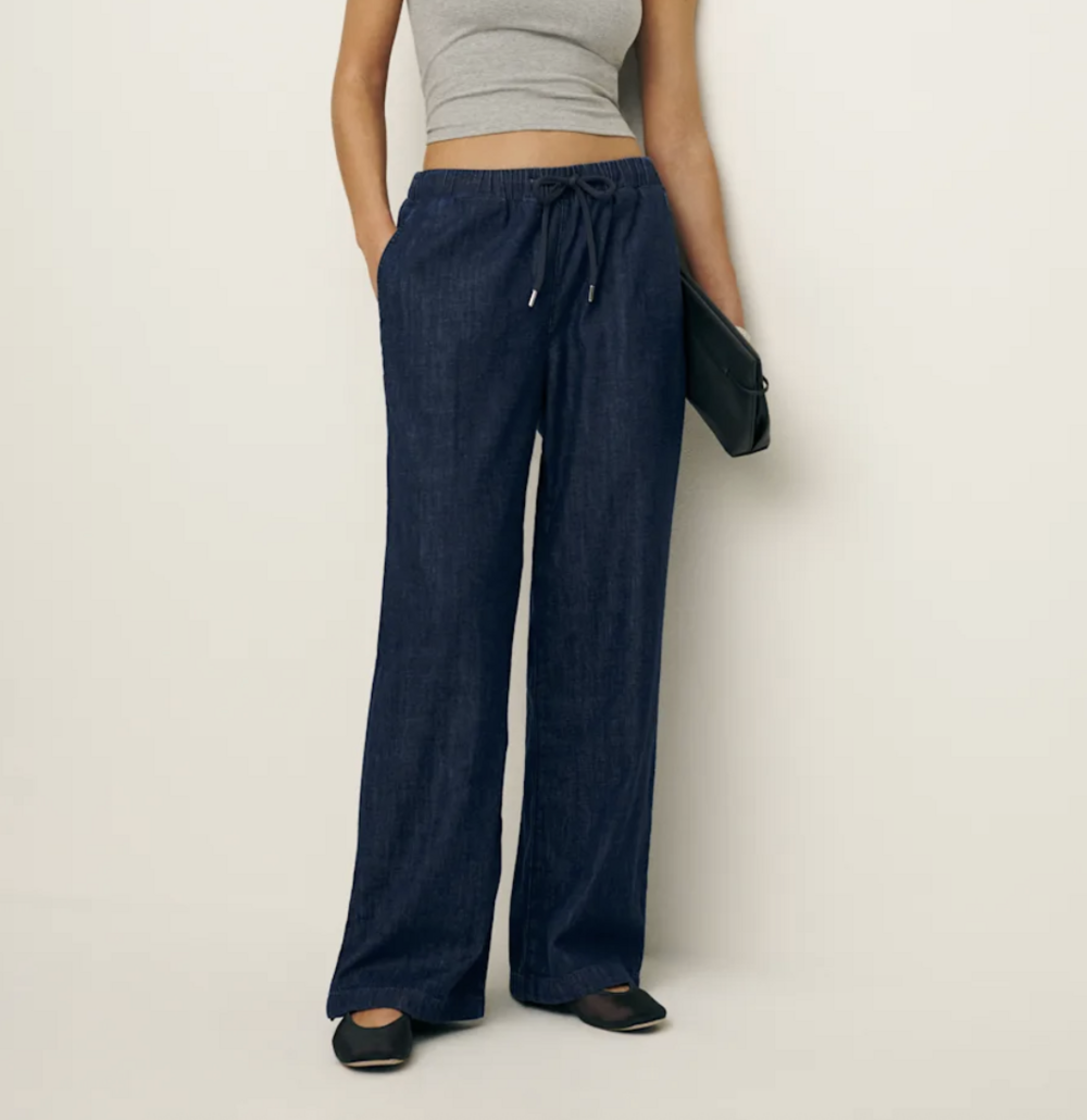 Reformation Inaya Denim Pants Blue - Size M
